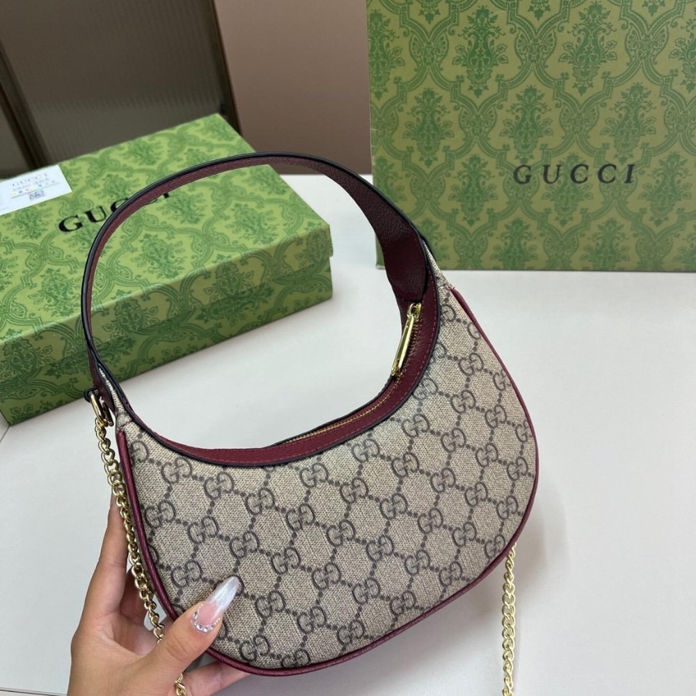 Gvc*1 Ophidia Small Shoulder Bag Beige And Dark Red Gg Fabric 22Cm 838463 Fae0P 9789