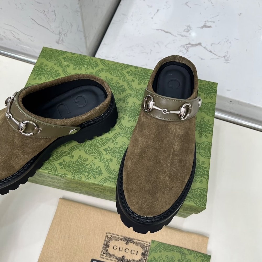 Gvc*1 Women Mule With Horsebit Dark Green 835829 Aae3R 3037