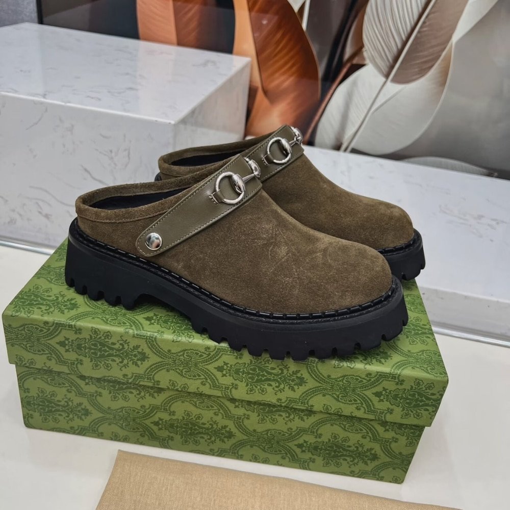 Gvc*1 Women Mule With Horsebit Dark Green 835829 Aae3R 3037