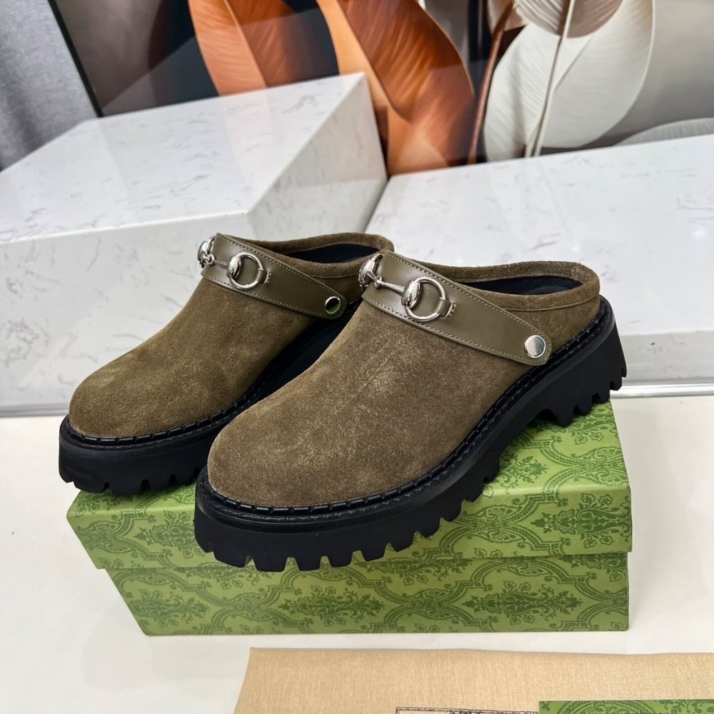 Gvc*1 Women Mule With Horsebit Dark Green 835829 Aae3R 3037