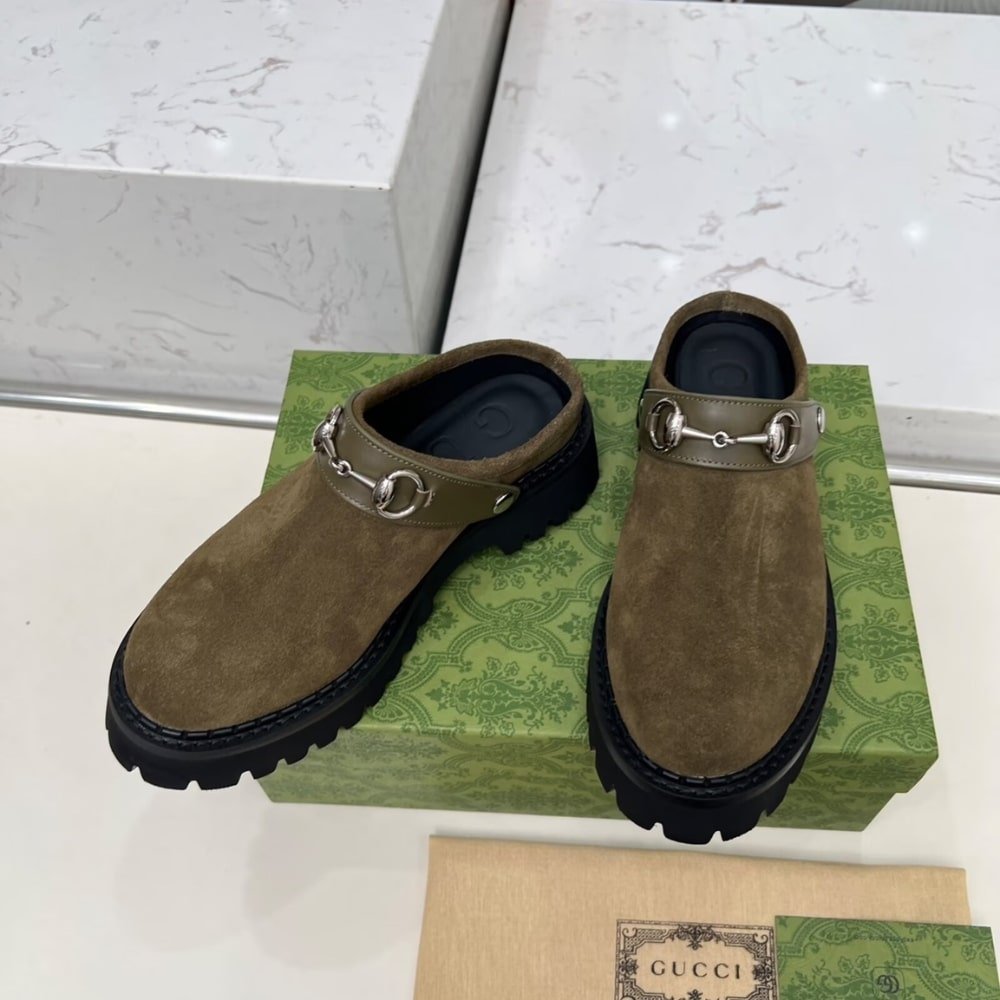 Gvc*1 Women Mule With Horsebit Dark Green 835829 Aae3R 3037