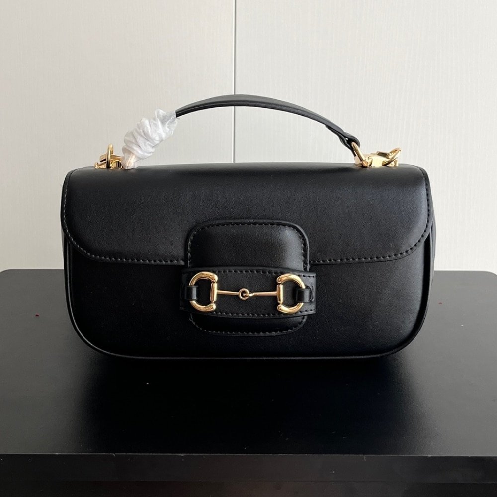 Gvc*1 Horsebit 1955 Small Top Handle Bag Black 22Cm 815206 Aaefh 1000