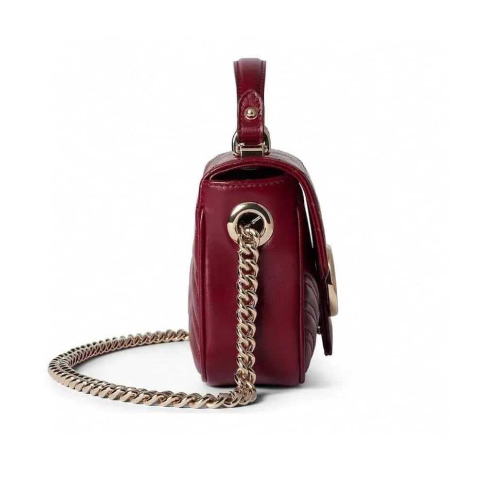 Gvc*1 Gg Marmont Mini Top Handle Bag Red 17Cm 811238 Aaeck 6207