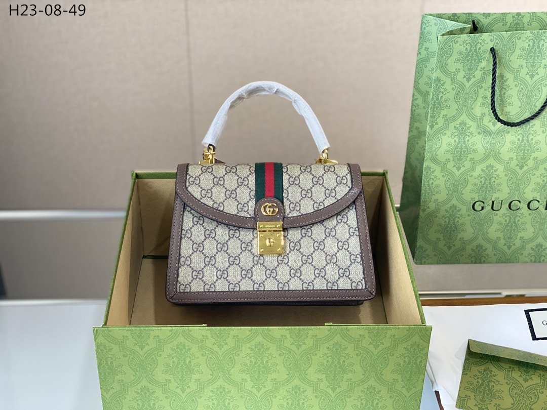 Gvc*1 Ophidia Small Jumbo Gg Bag Gray 25Cm 651055 96Iwx 8745